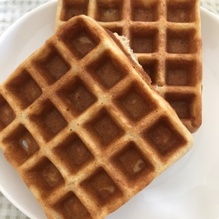 ホットケーキミックスでサクフワ♡ワッフル